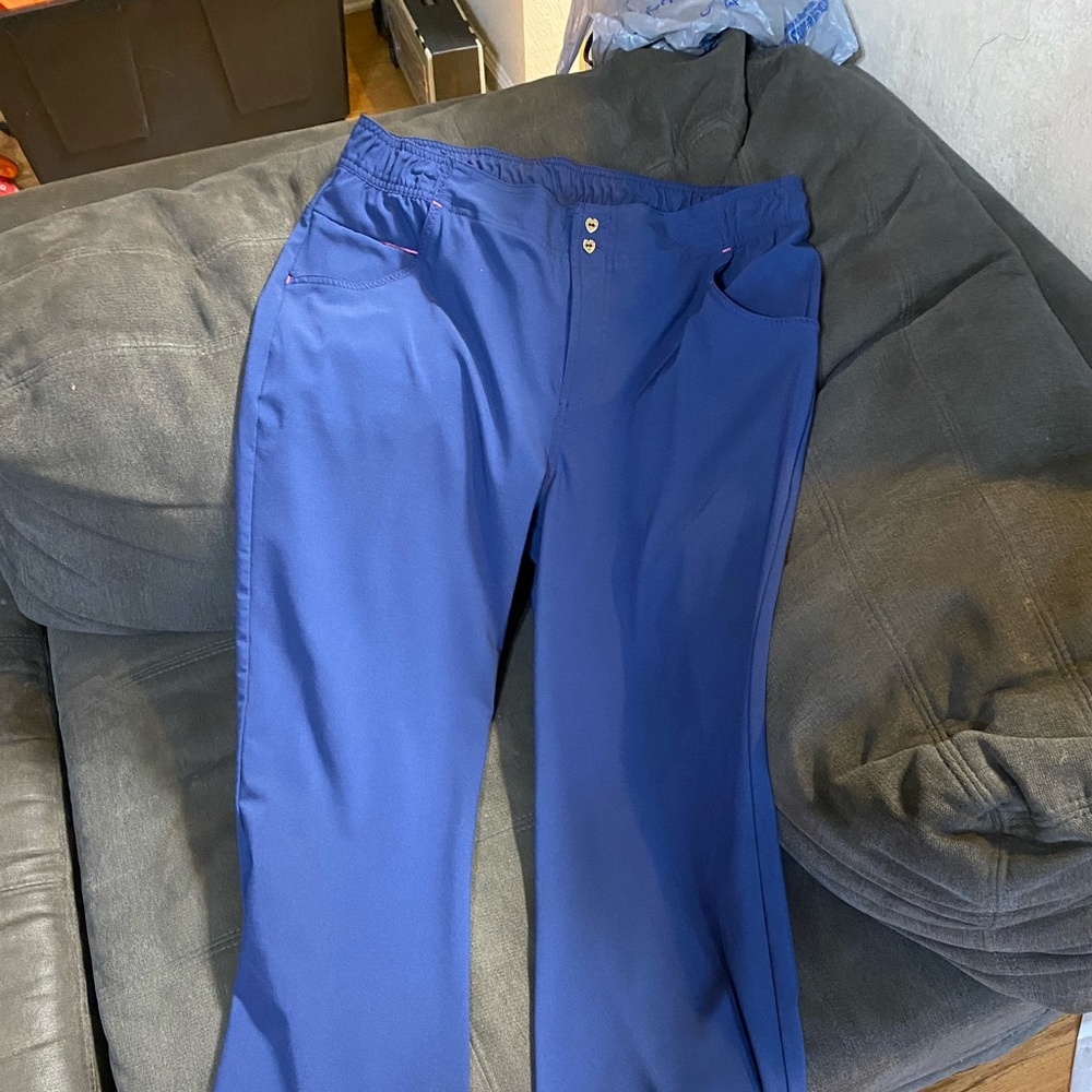 Dark blue scrub pants!